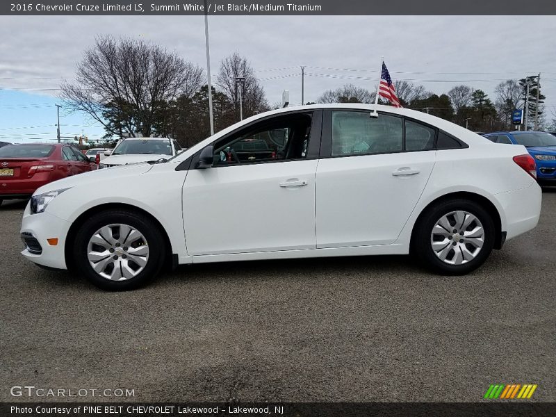 Summit White / Jet Black/Medium Titanium 2016 Chevrolet Cruze Limited LS