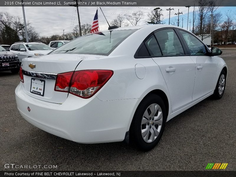 Summit White / Jet Black/Medium Titanium 2016 Chevrolet Cruze Limited LS