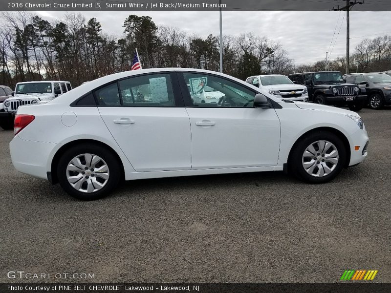 Summit White / Jet Black/Medium Titanium 2016 Chevrolet Cruze Limited LS