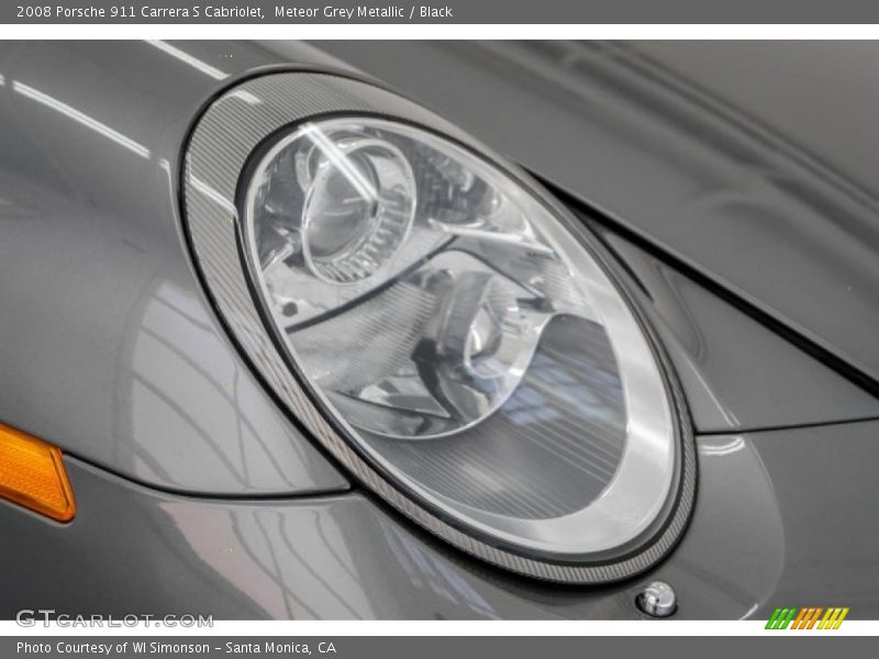 Meteor Grey Metallic / Black 2008 Porsche 911 Carrera S Cabriolet