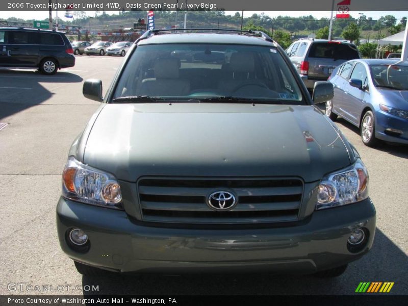 Oasis Green Pearl / Ivory Beige 2006 Toyota Highlander Limited 4WD