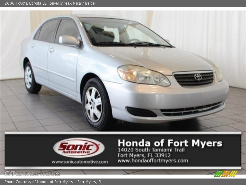 Silver Streak Mica / Beige 2006 Toyota Corolla LE