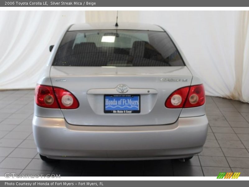 Silver Streak Mica / Beige 2006 Toyota Corolla LE