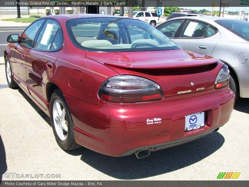 Redfire Metallic / Dark Taupe 2003 Pontiac Grand Prix GT Sedan