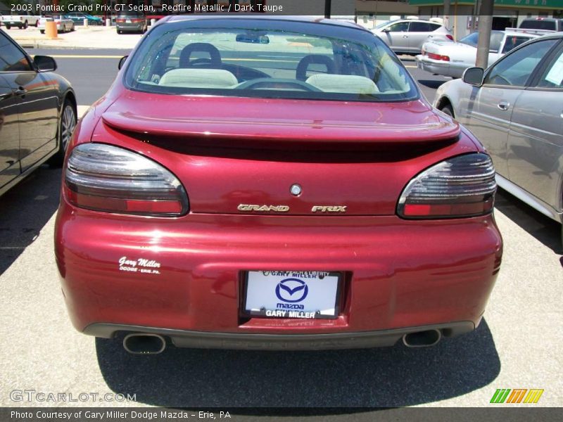 Redfire Metallic / Dark Taupe 2003 Pontiac Grand Prix GT Sedan