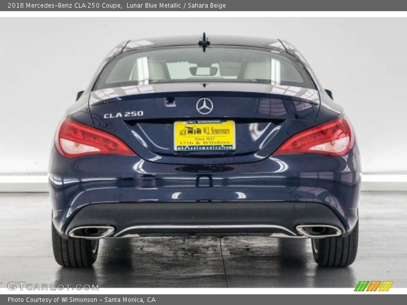 Lunar Blue Metallic / Sahara Beige 2018 Mercedes-Benz CLA 250 Coupe
