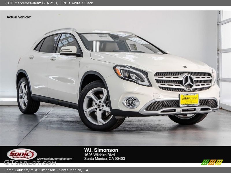 Cirrus White / Black 2018 Mercedes-Benz GLA 250