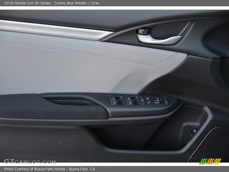 Cosmic Blue Metallic / Gray 2018 Honda Civic EX Sedan