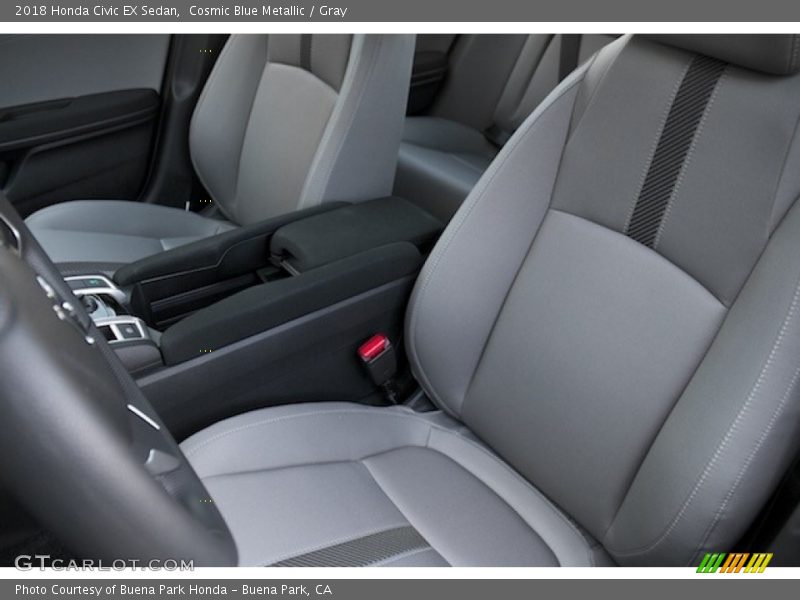 Cosmic Blue Metallic / Gray 2018 Honda Civic EX Sedan