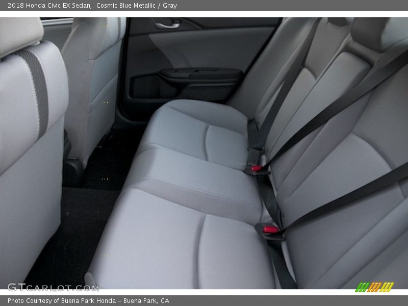 Cosmic Blue Metallic / Gray 2018 Honda Civic EX Sedan