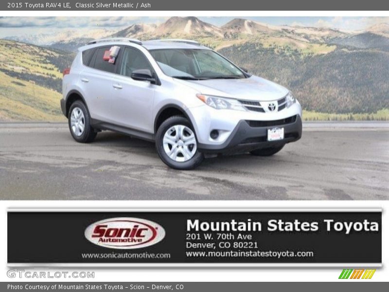 Classic Silver Metallic / Ash 2015 Toyota RAV4 LE