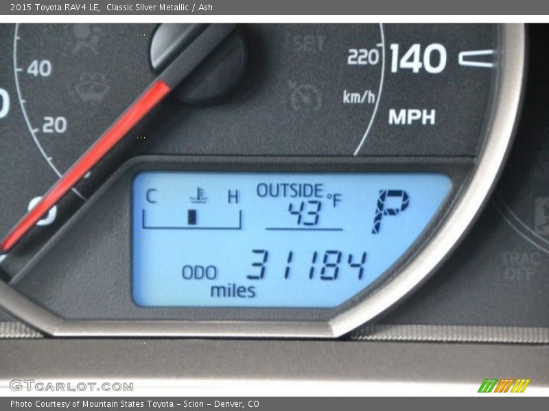 Classic Silver Metallic / Ash 2015 Toyota RAV4 LE