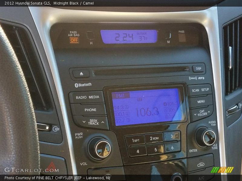 Midnight Black / Camel 2012 Hyundai Sonata GLS