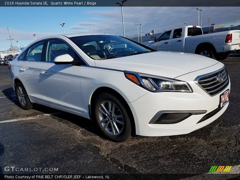 Quartz White Pearl / Beige 2016 Hyundai Sonata SE