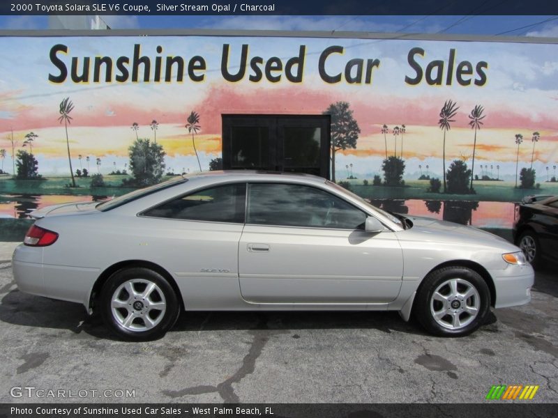 Silver Stream Opal / Charcoal 2000 Toyota Solara SLE V6 Coupe