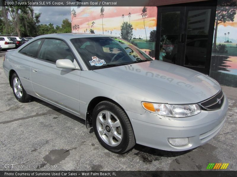 Silver Stream Opal / Charcoal 2000 Toyota Solara SLE V6 Coupe