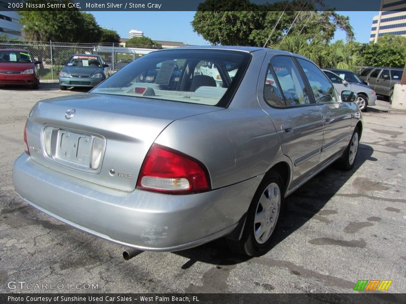 Molten Silver / Stone Gray 2003 Nissan Sentra GXE