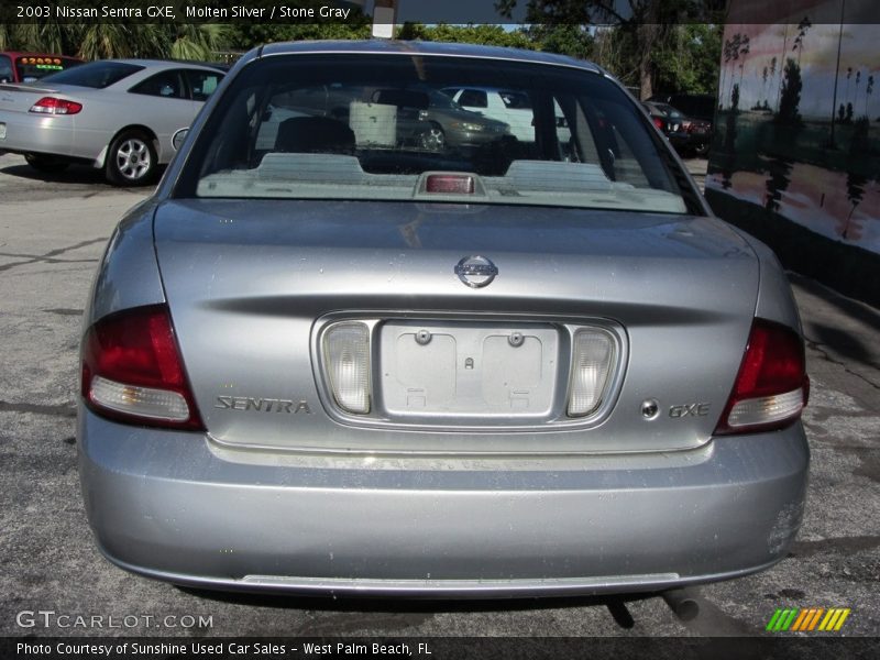 Molten Silver / Stone Gray 2003 Nissan Sentra GXE