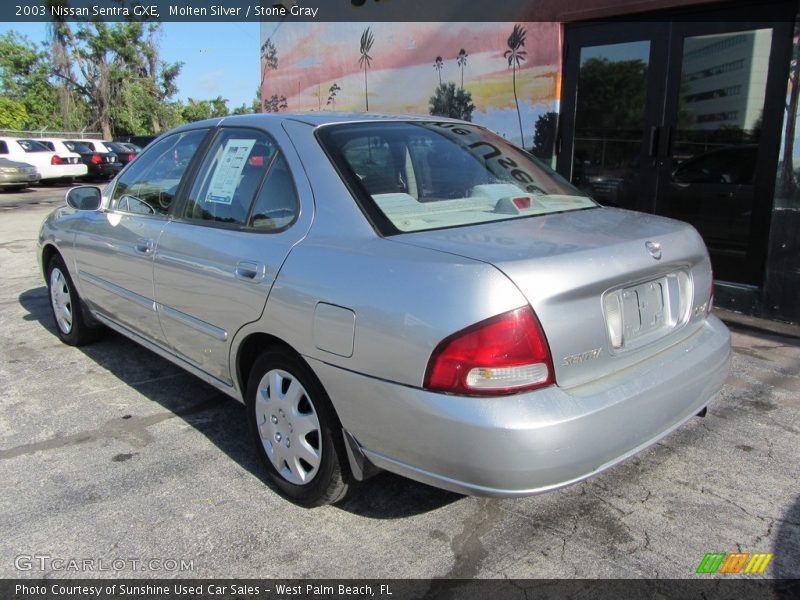 Molten Silver / Stone Gray 2003 Nissan Sentra GXE