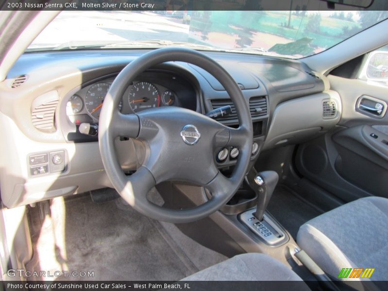 Molten Silver / Stone Gray 2003 Nissan Sentra GXE