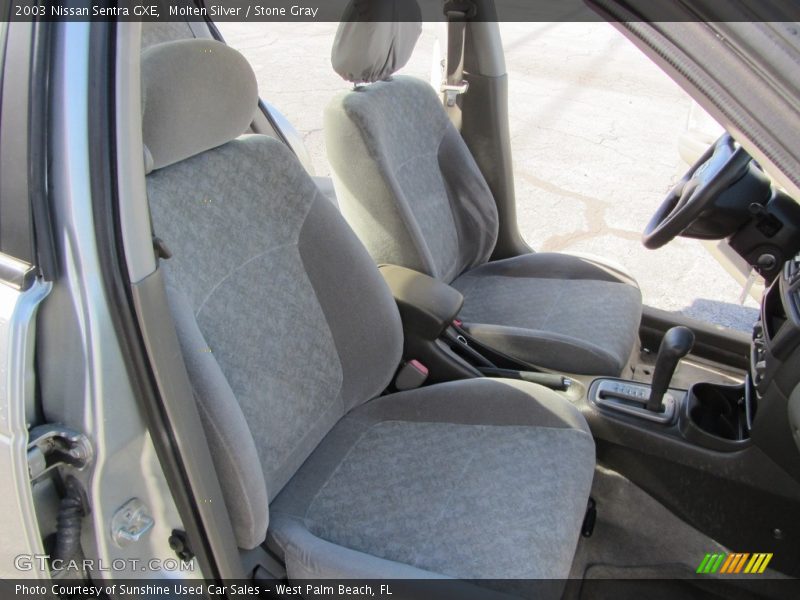 Molten Silver / Stone Gray 2003 Nissan Sentra GXE