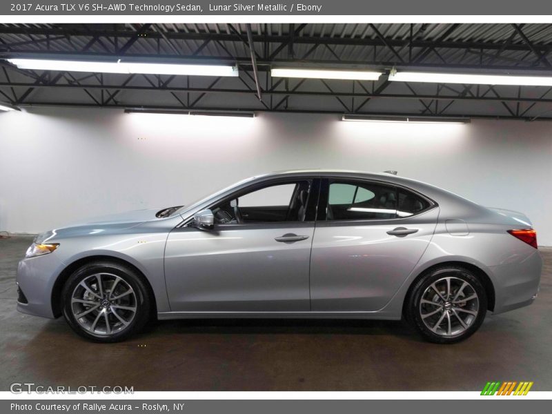 Lunar Silver Metallic / Ebony 2017 Acura TLX V6 SH-AWD Technology Sedan