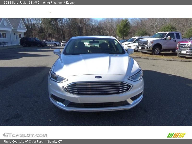 White Platinum / Ebony 2018 Ford Fusion SE AWD
