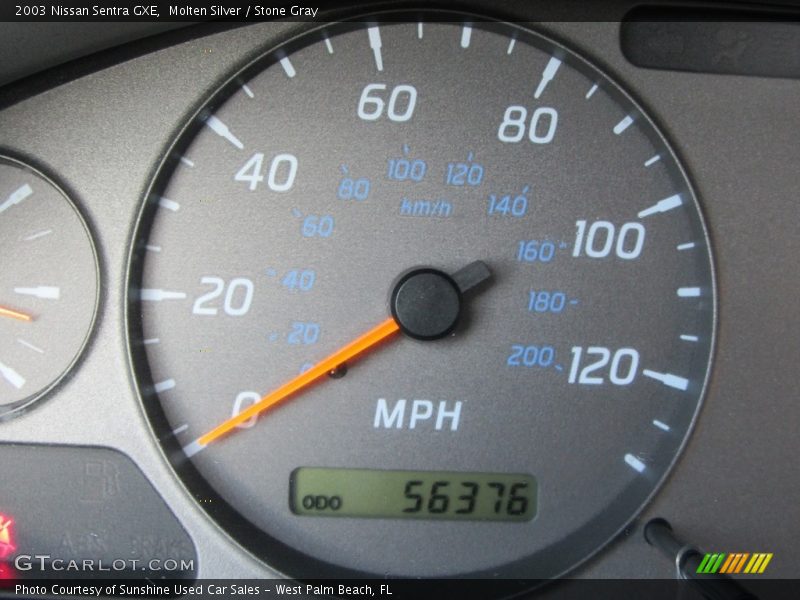 Molten Silver / Stone Gray 2003 Nissan Sentra GXE