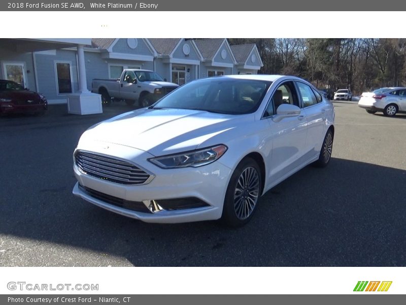 White Platinum / Ebony 2018 Ford Fusion SE AWD