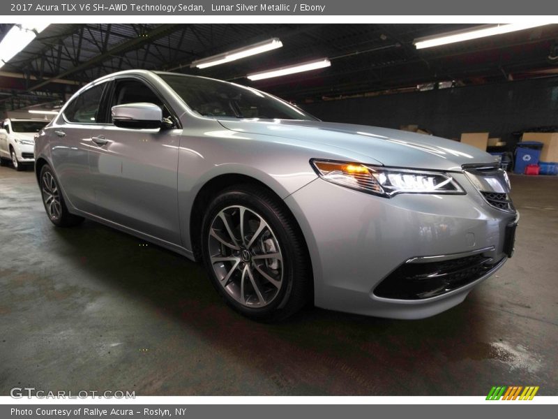 Lunar Silver Metallic / Ebony 2017 Acura TLX V6 SH-AWD Technology Sedan