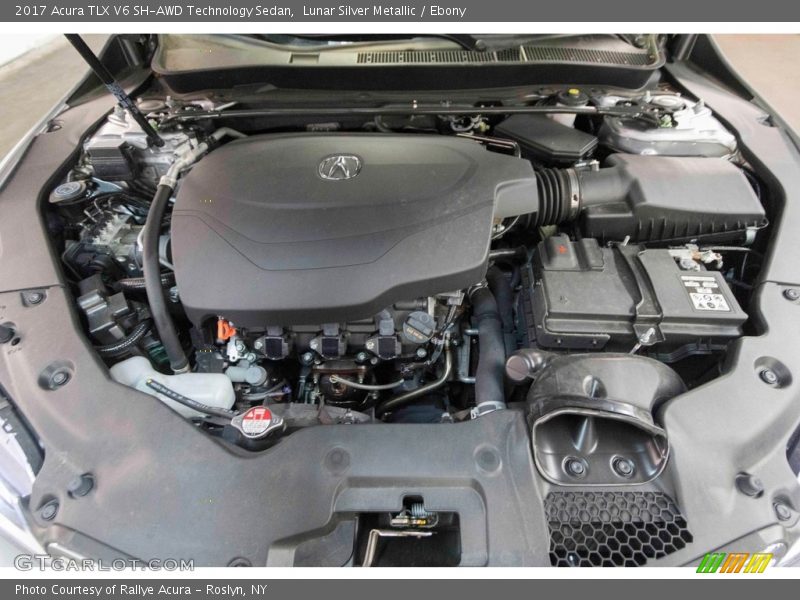 Lunar Silver Metallic / Ebony 2017 Acura TLX V6 SH-AWD Technology Sedan