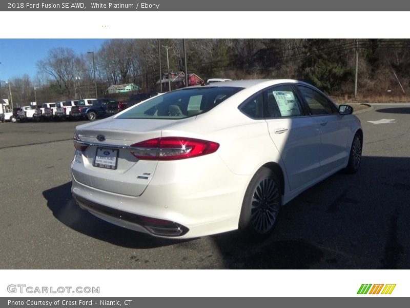 White Platinum / Ebony 2018 Ford Fusion SE AWD