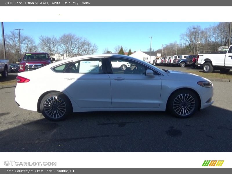 White Platinum / Ebony 2018 Ford Fusion SE AWD