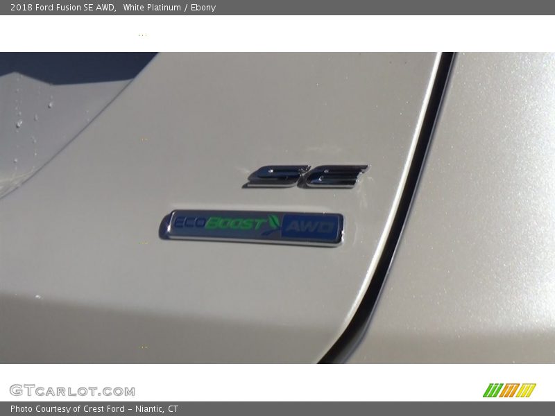 White Platinum / Ebony 2018 Ford Fusion SE AWD