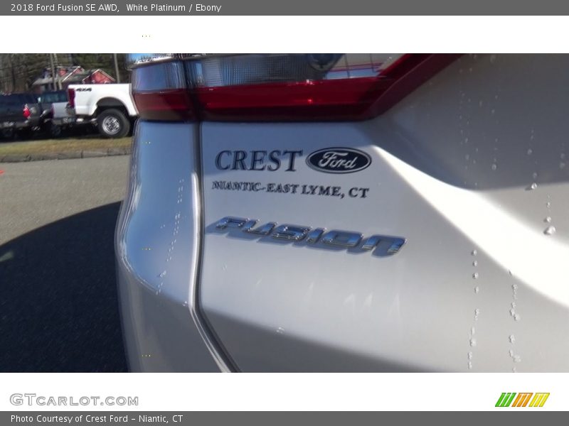 White Platinum / Ebony 2018 Ford Fusion SE AWD