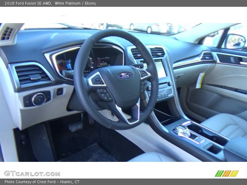 White Platinum / Ebony 2018 Ford Fusion SE AWD