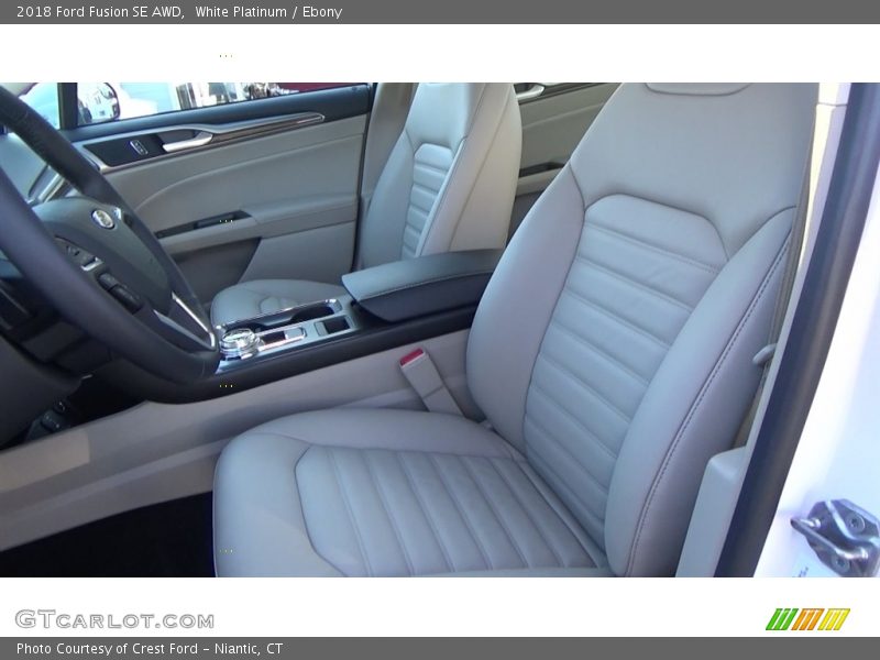 White Platinum / Ebony 2018 Ford Fusion SE AWD
