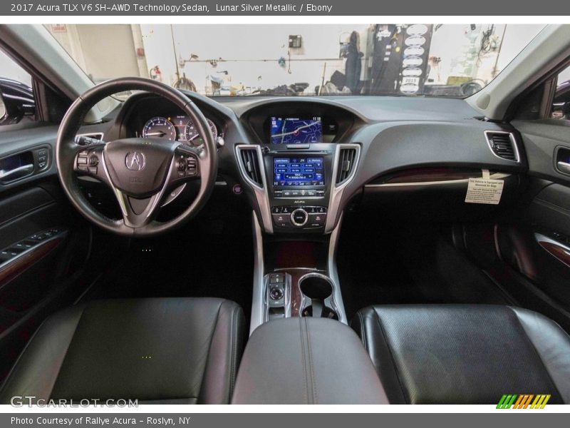 Lunar Silver Metallic / Ebony 2017 Acura TLX V6 SH-AWD Technology Sedan