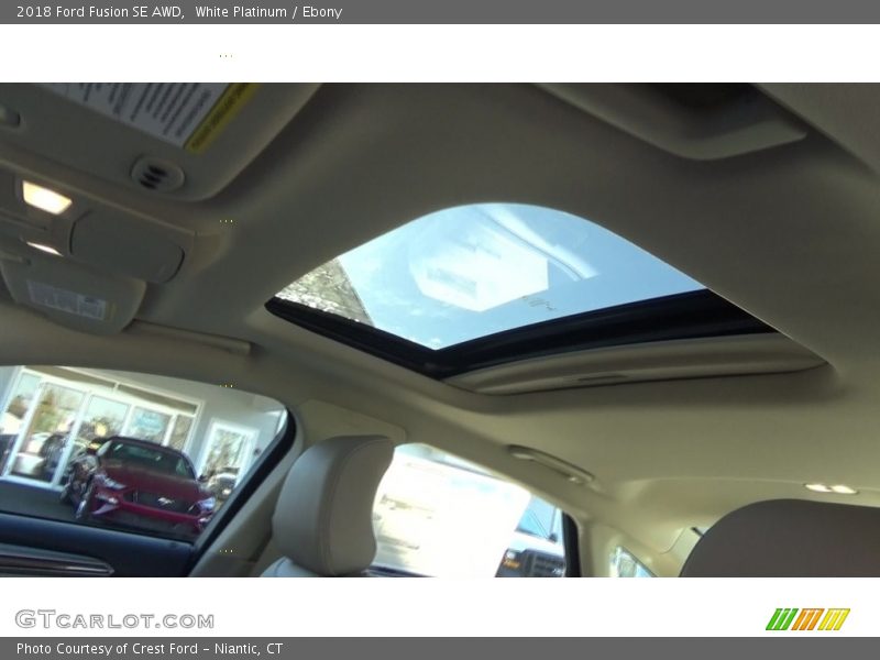 White Platinum / Ebony 2018 Ford Fusion SE AWD