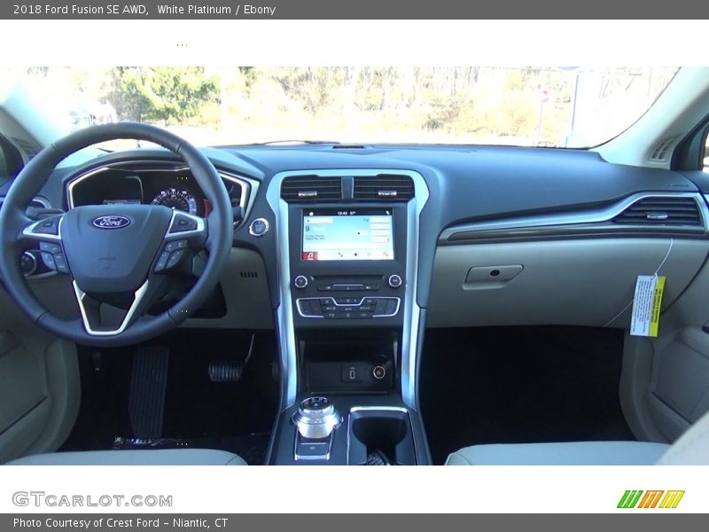 White Platinum / Ebony 2018 Ford Fusion SE AWD