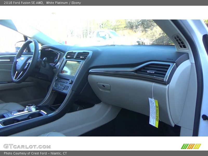 White Platinum / Ebony 2018 Ford Fusion SE AWD