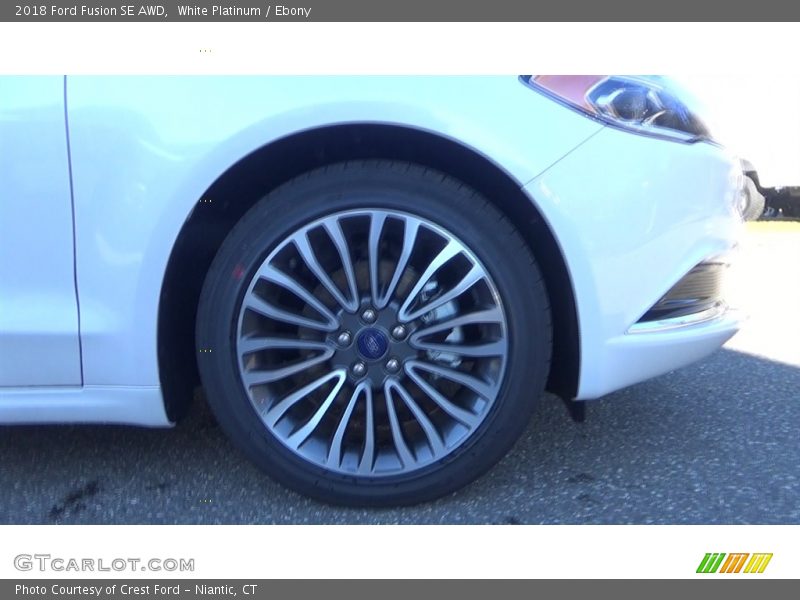 White Platinum / Ebony 2018 Ford Fusion SE AWD