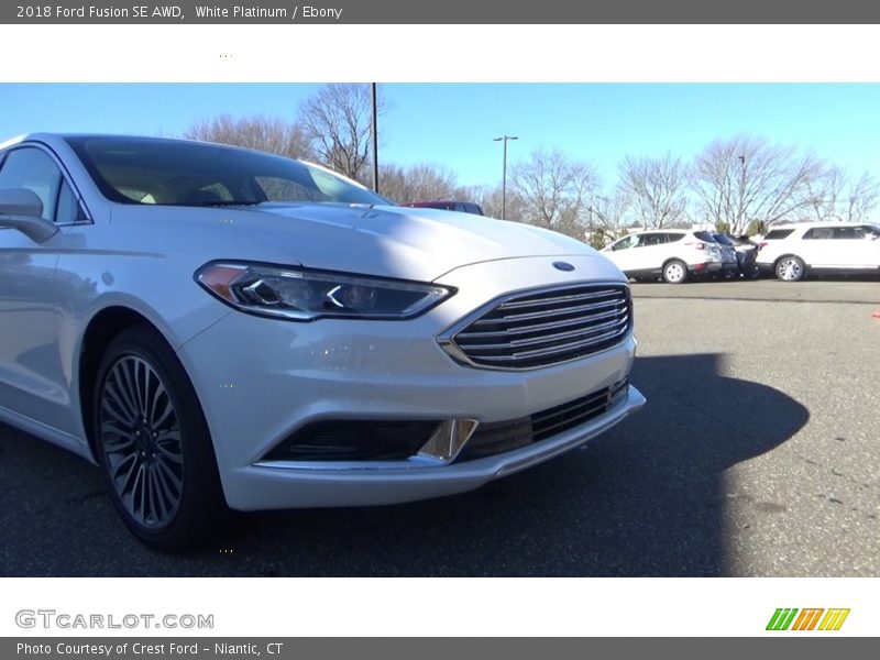 White Platinum / Ebony 2018 Ford Fusion SE AWD