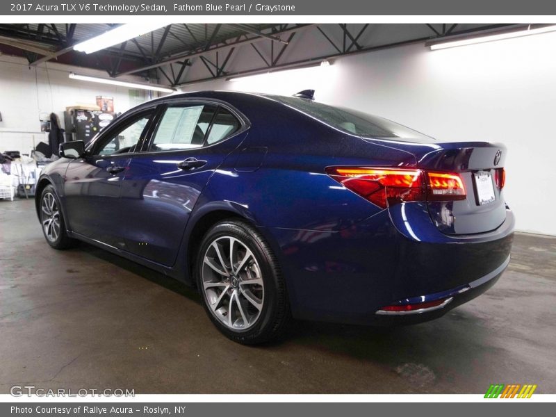 Fathom Blue Pearl / Graystone 2017 Acura TLX V6 Technology Sedan