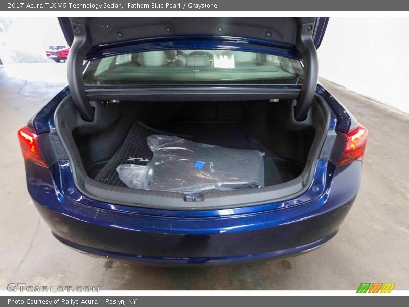 Fathom Blue Pearl / Graystone 2017 Acura TLX V6 Technology Sedan