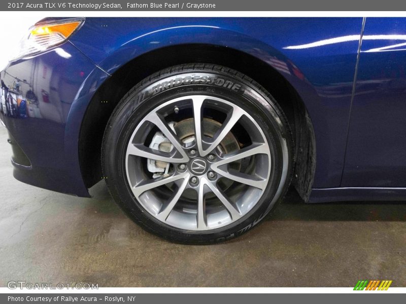 Fathom Blue Pearl / Graystone 2017 Acura TLX V6 Technology Sedan