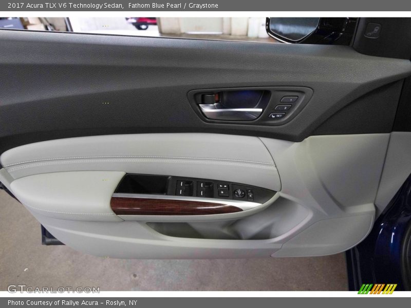 Fathom Blue Pearl / Graystone 2017 Acura TLX V6 Technology Sedan