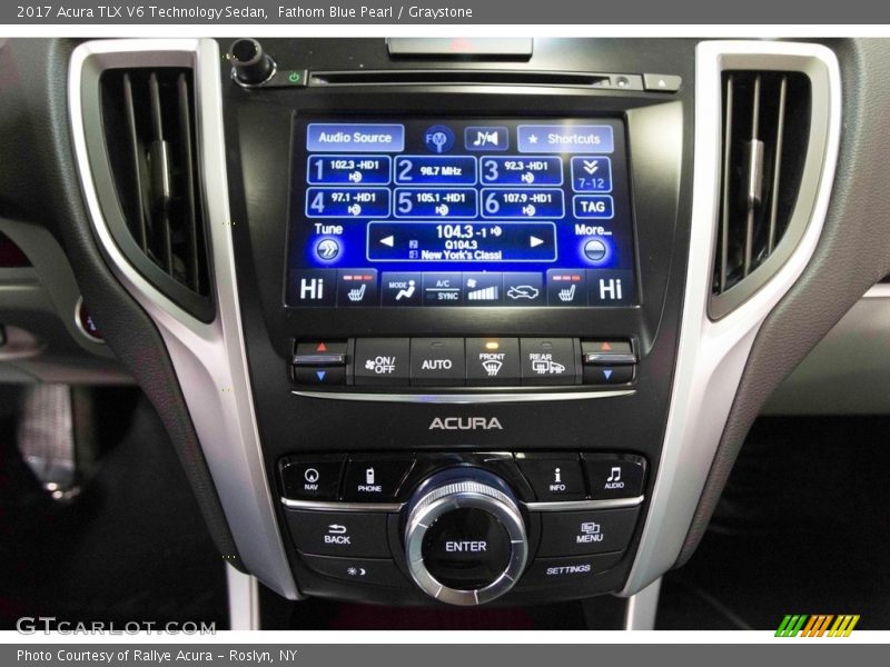 Fathom Blue Pearl / Graystone 2017 Acura TLX V6 Technology Sedan