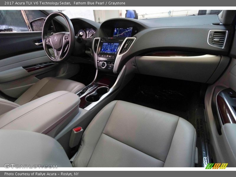 Fathom Blue Pearl / Graystone 2017 Acura TLX V6 Technology Sedan