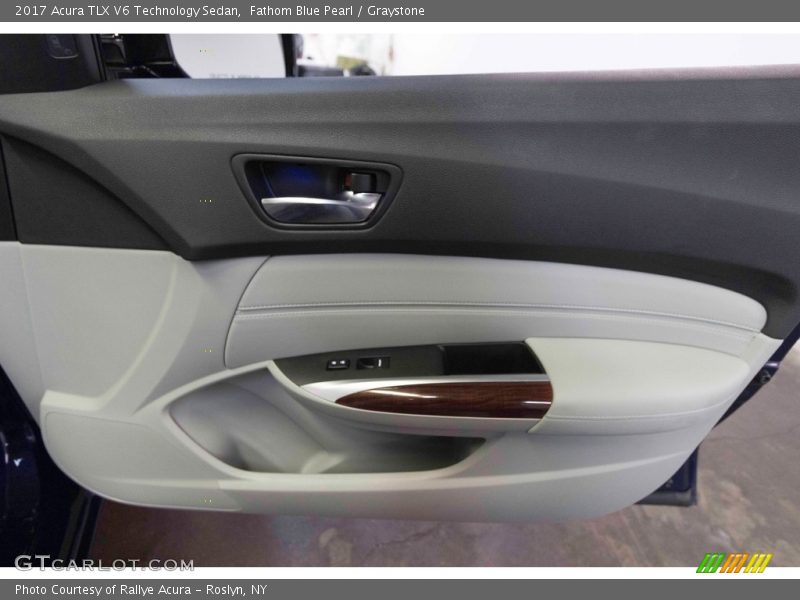 Fathom Blue Pearl / Graystone 2017 Acura TLX V6 Technology Sedan